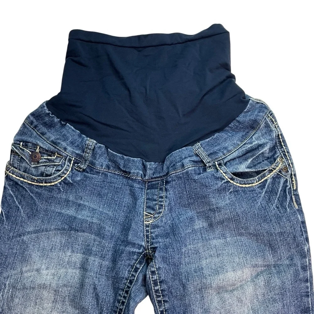 Wallflower Denim‎ Blue Cropped Capri Maternity Jeans Size Medium
